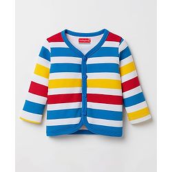 Babyhug 100% Cotton Knit Full Sleeves Jhablas With Stripes & Animal Print Pack of 3 - Multicolor