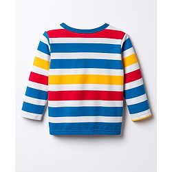 Babyhug 100% Cotton Knit Full Sleeves Jhablas With Stripes & Animal Print Pack of 3 - Multicolor