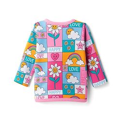 Babyhug 100% Cotton Knit Full Sleeves Front Open Jhablas with Floral & Polka Dot Print Pack of 3 - Pink & Orange