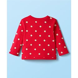 Babyhug 100% Cotton Knit Full Sleeves Front Open Jhablas with Floral Print Pack of 3 - Pink Red & White