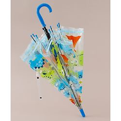 Babyhug Free Size Dino Printed Umbrella - Blue