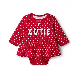 Babyhug Interlock Knit Full Sleeves Onesies With Leggings & Polka Dot Print - White