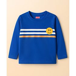 Babyhug 100 % Cotton Knit Full Sleeves T-Shirt with Stripes & Lets Have A Good Day Text Print Pack of 3 - Red White & Blue