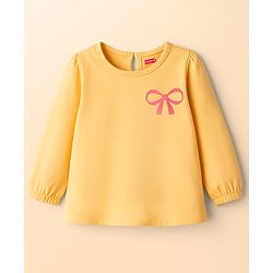 Babyhug 100 % Cotton Knit Full Sleeves T-Shirts with Heart Bow & Polka Dot Print Pack of 5 - Pink White & Navy Blue
