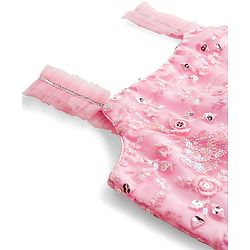 Babyhug Woven Sleeveless Mesh Choli Lehenga Set Dupatta Embroidery & Sequin Detailing - Pink