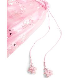 Babyhug Woven Sleeveless Mesh Choli Lehenga Set Dupatta Embroidery & Sequin Detailing - Pink
