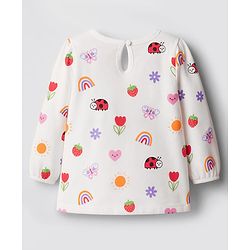Babyhug 100 % Cotton Knit Full Sleeves T-Shirt with Tropical & Happy Days Text Print Pack of 3 - Red White & Lilac