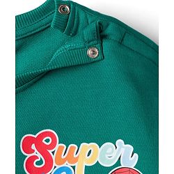 Babyhug Marvel Single Jersey Knit Drop Shoulder Half Sleeves Oversized T-Shirt with Front & Back Spiderman Graphic - Green