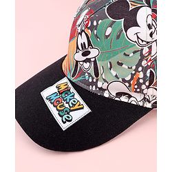 Babyhug Disney Summer Cap with Mickey Mouse Print Multicolor - Diameter 16 cm