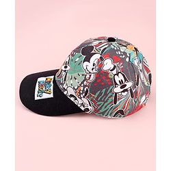Babyhug Disney Summer Cap with Mickey Mouse Print Multicolor - Diameter 16 cm