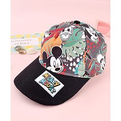 Babyhug Disney Summer Cap with Mickey Mouse Print Multicolor - Diameter 16 cm