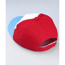 Babyhug Marvel Cotton Woven Summer Cap With Captain America Graphics Multicolor - Diameter 21 cm