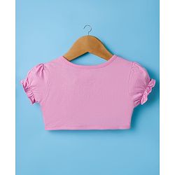 Babyhug Single Jersey Knit Half Sleeves Frock With Shrug With  Floral Print - Pink & White