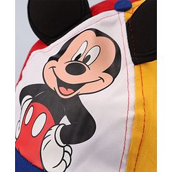 Babyhug Disney Cotton Woven Cap With Mickey Mouse Graphics Navy Blue - Diameter 19 cm