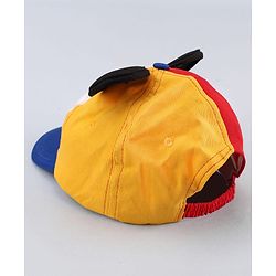 Babyhug Disney Cotton Woven Cap With Mickey Mouse Graphics Navy Blue - Diameter 19 cm