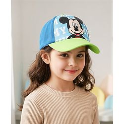Babyhug Disney Summer Cap with Mickey Mouse Graphic Multicolor - Diameter 16 cm