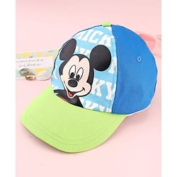 Babyhug Disney Summer Cap with Mickey Mouse Graphic Multicolor - Diameter 16 cm