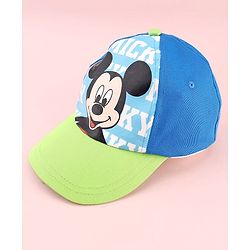 Babyhug Disney Summer Cap with Mickey Mouse Graphic Multicolor - Diameter 16 cm