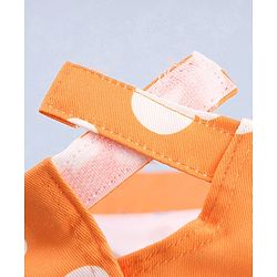 Babyhug Disney Cotton Woven Summer Cap With Mickey Mouse Graphics Yellow - Diameter 17 cm
