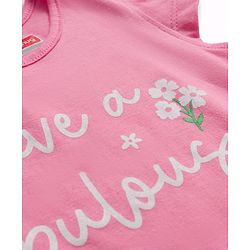 Babyhug 100% Cotton Knit Half Sleeves T-Shirts With Floral & Polka Dot Print Pack of 3 - Pink Navy Blue & Yellow