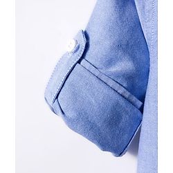 Babyhug Cotton Woven Full Sleeve Text Printed Cut & Sew Shirt - Blue