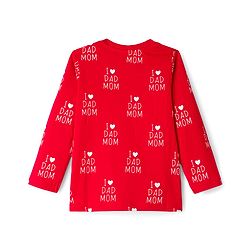 Babyhug Full Sleeves Co-ords Night Suit With Text Print - Red