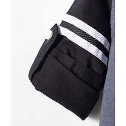 Babyhug 9-12m Boys Black & Grey Full Sleeve Regular Collar Solid Shirt