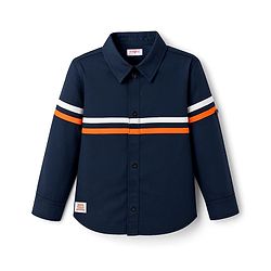 Babyhug Cotton Woven Full Sleeves Solid Colour Shirt - Navy Blue
