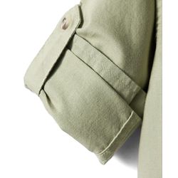 Babyhug Cotton Woven Full Sleeves Cut & Sew Solid Shirt with Text Embroidery -Green