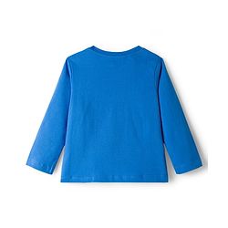 Babyhug Cotton Knit Full Sleeves Night Suit With Fox Print - Blue