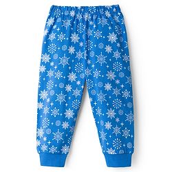 Babyhug Cotton Knit Full Sleeves Night Suit With Fox Print - Blue