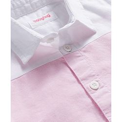 Babyhug Cotton Woven Half Sleeves Solid Cut N Sew Shirt - Multicolor