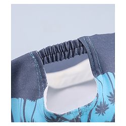 Babyhug Disney Cotton Woven Summer Cap With Mickey Mouse Graphics Navy Blue - Diameter 18 cm