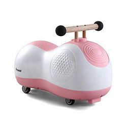 Babyhug Peanut Musical Ride-On for Kids - Pink| Fun Light & Music| Foot-to-Floor Operation| Safe with Round Edges| Sturdy Build|  Comfortable Seat| Indoor & Outdoor Play Toy
