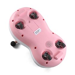 Babyhug Peanut Musical Ride-On for Kids - Pink| Fun Light & Music| Foot-to-Floor Operation| Safe with Round Edges| Sturdy Build|  Comfortable Seat| Indoor & Outdoor Play Toy