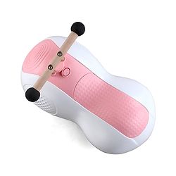 Babyhug Peanut Musical Ride-On for Kids - Pink| Fun Light & Music| Foot-to-Floor Operation| Safe with Round Edges| Sturdy Build|  Comfortable Seat| Indoor & Outdoor Play Toy