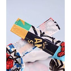 Babyhug Marvel Cotton Woven Summer Cap With Spider-Man Print Multicolor - Diameter 12 cm