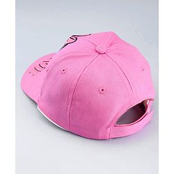 Babyhug Disney Cotton Woven Summer Cap With Minnie Mouse Graphics Pink - Diameter 19 cm