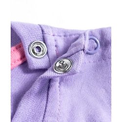 Babyhug Disney Single Jersey Knit Half Sleeves T-Shirt & Shorts Set With Daisy Graphics - Multicolor