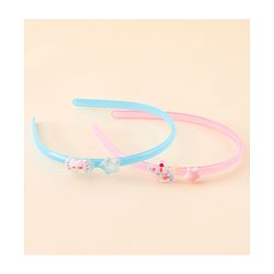 Babyhug Hair Bands with Star Applique Pack of 2 - Blue & Pink