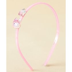 Babyhug Hair Bands with Star & Bunny Applique Pack of 2 - Beige & Pink