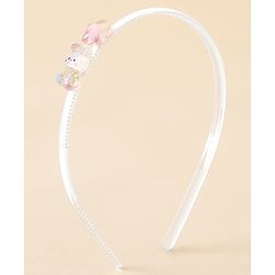 Babyhug Hair Bands with Star & Bunny Applique Pack of 2 - Beige & Pink