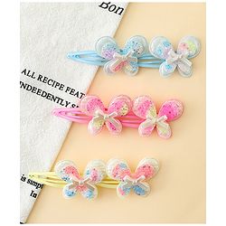 Babyhug Snap Clips With Butterfly Applique - Multicolor