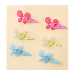 Babyhug Snap Clips With Butterfly Applique - Multicolor
