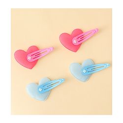 Babyhug Snap Clips With Heart Applique - Pink