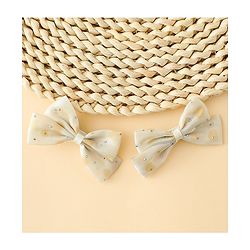 Babyhug Bow & Butterfly Clips Free Size Pack Of 2 -Yellow