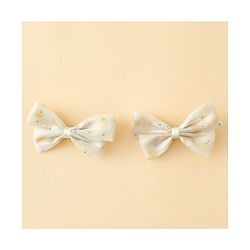 Babyhug Bow & Butterfly Clips Free Size Pack Of 2 -Yellow