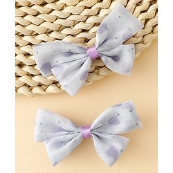 Babyhug Bow & Butterfly Clips Free Size Pack Of 2 -Yellow