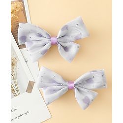 Babyhug Bow & Butterfly Clips Free Size Pack Of 2 -Yellow