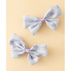 Babyhug Bow & Butterfly Clips Free Size Pack Of 2 -Yellow